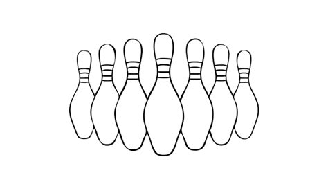 How To Draw Bowling Pins Youtube