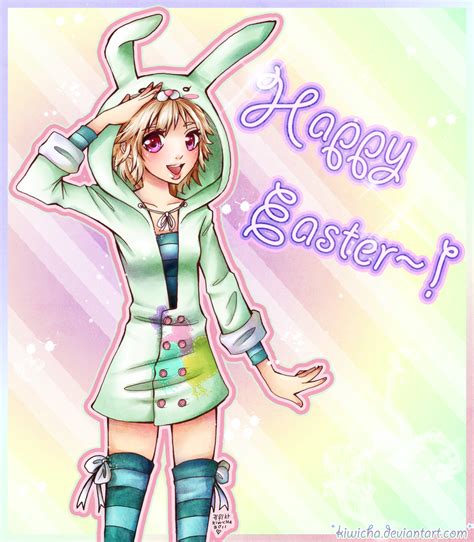 Happy Easter Bunny Girl By Kiwicha On Deviantart