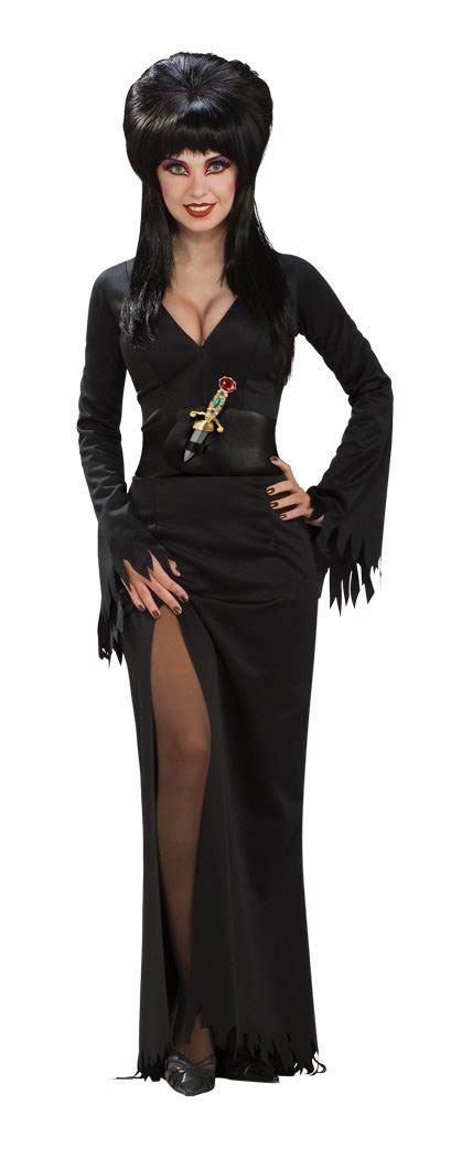 Elvira Mistress Of The Dark Full Length Dress Costume Black Sta Free