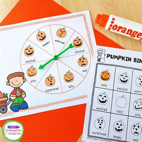 Pumpkin Emotion Words Halloween Bingo Activity For Preschool