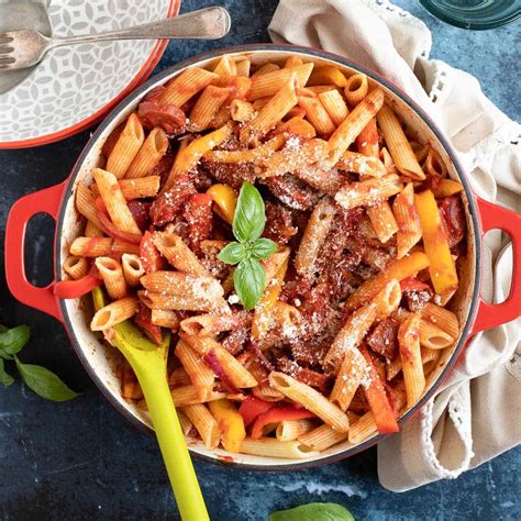 Easy Chorizo And Pepper Pasta Recipe Effortless Foodie