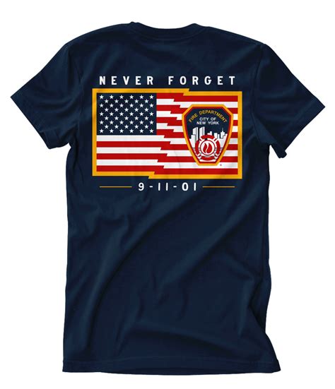 Fdny Never Forget Flag Tee