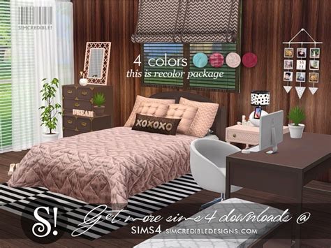 The Sims Resource Jules Bed Cover Recolor