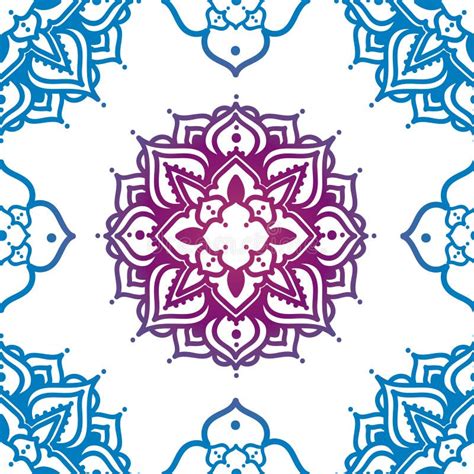 Seamless Pattern With Madala Ornament Stock Vector Illustration Of Boho Meditation 123622626