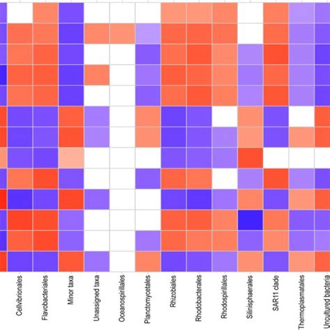 Heat Map Showing Spearmans Rank Correlation Analysis Between