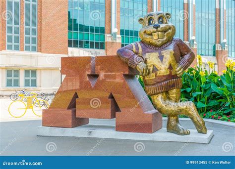 Goldy Gopher Mascot At The University Of Minnesota Editorial Image