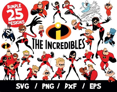 The Incredibles Svg Bundle The Incredibles Bundle Svg Disney Svg