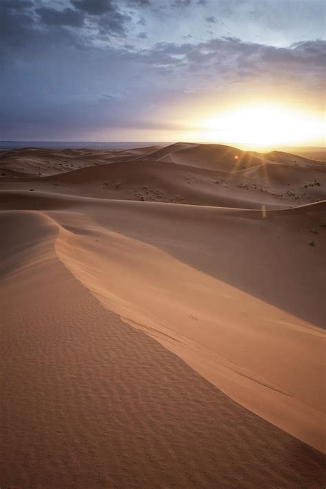 Sunrise At Sahara Desert With Dunes Photograph By Cavan Images Fine