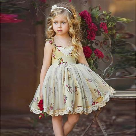 Telotuny Baby Dress Cotton 1set Toddler Baby Kids Girl Dress Flower