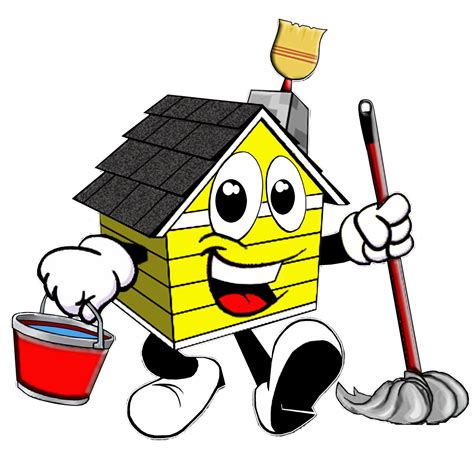 House Cleaning Professional Cartoon House Cleaning Logos House