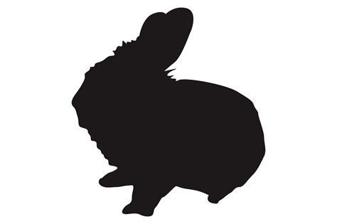 Rabbit Silhouette With Transparent Background 23629559 Png