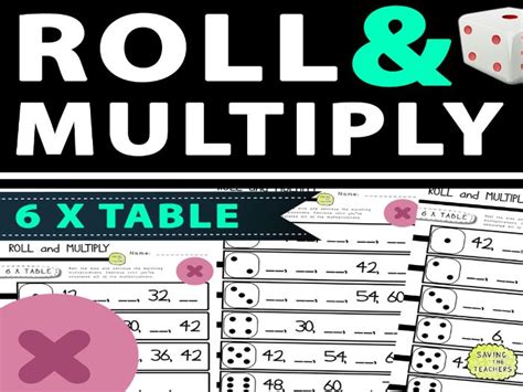 Roll And Multiply Multiplication Dice Game Bundle 2 12 Times Tables Teaching Resources