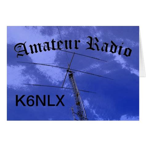 Amateur Radio And Call Sign Card Zazzle