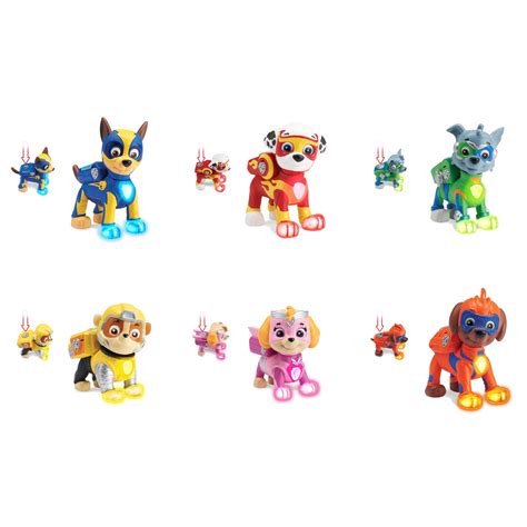Paw Patrol Mighty Pups Exclusive Action Pack Gift Set Figure 6 Pack