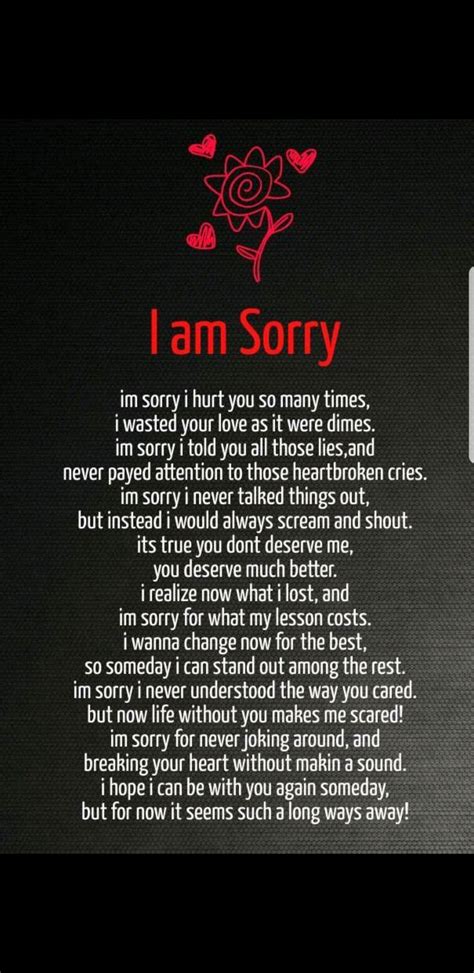 I Am Sorry Apologizing Quotes Love Quotes For Her Abusive