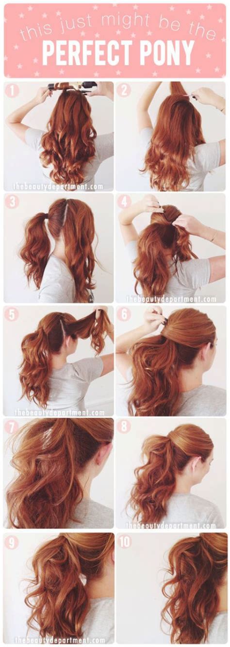 Fabulous ponytail with side braid for sunny mornings. 11 Easy Step by Step Updo Tutorials for Beginners - Hair ...