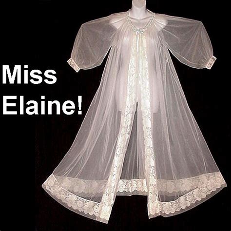 Miss Elaine Vintage Chiffon Peignoir Floor Length Fabulous Wear As A