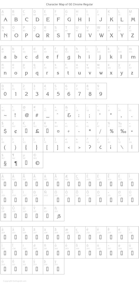 Ge Chrome Font Download For Free View Sample Text Rating And More