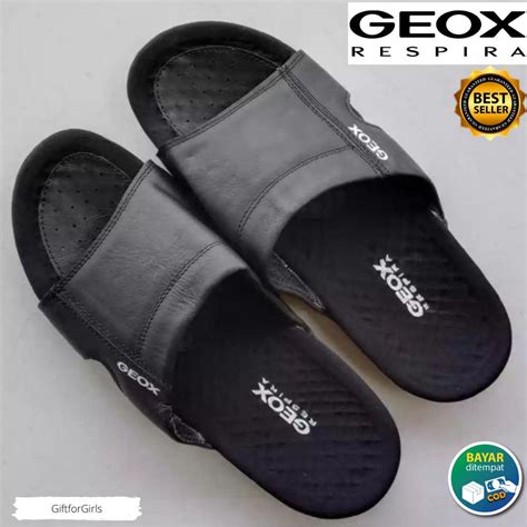 Jual Geox Sandal Kulit Asli Pria Sendal Selop Slide Slop Cowok Formal