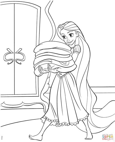 Tangled Rapunzel Coloring Page Free Printable Coloring Pages