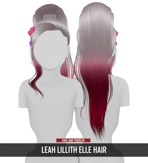 Leah Lillith Elle Hair Kids And Toddler Version Redheadsims Cc