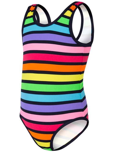 Speedo Rainbow Scoopback Toddler Girls One Piece Swimsuit