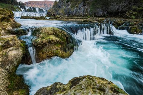 Beautiful Strbacki Buk Waterfall In Una Parkbosnia Stock Photo Image