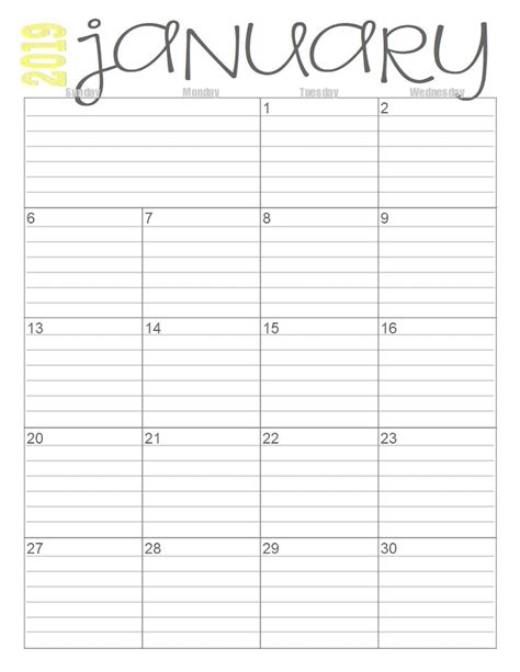 Blank Monthly Calendar 24x30 Swiftmapscom Print These Simple Lined