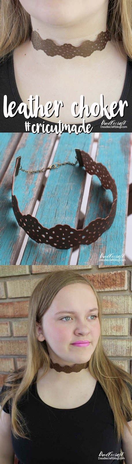 Learn how to make leather jewelry at home with the cricut explore air 2. Cricut Explore Air 2: Leather Lace Choker Necklace!