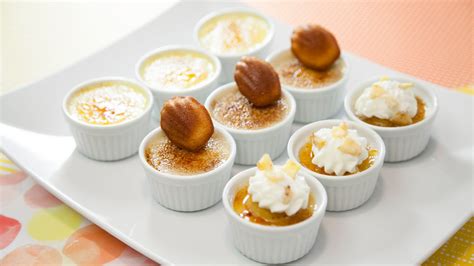 Mini Creme Brulee Vanilla Earl Grey And Bananas Foster Creme Brulee