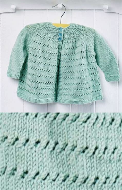 Free Knitting Pattern For An Easy Yoke Baby Cardigan ⋆ Knitting Bee