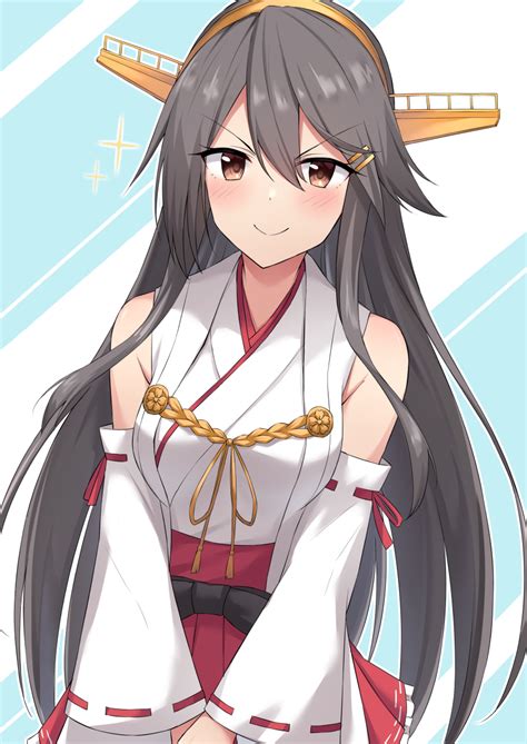 Akahi242 Haruna Kancolle Kantai Collection Highres Translation Request 1girl Black Hair