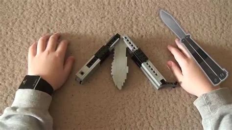 Spys Butterfly Knife Balisong Team Fortress 2 Made Out Of Lego Нож