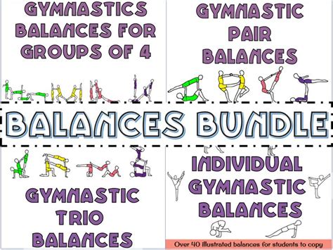 Gymnastics Individual Pair And Group Balances Bundle Teaching