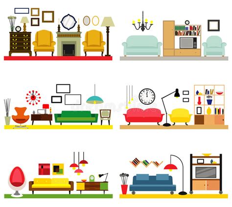 Furniture Ideas For Living Room Stock Vector Image 55798682