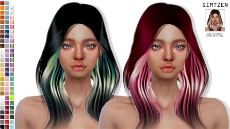 Sims 4 Bangs Dyed Hair