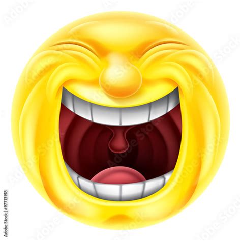 Laughing Emoji Emoticon Vector De Stock Adobe Stock