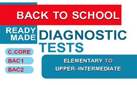 Back To School Ready Made Diagnostic Tests Elementary Upper