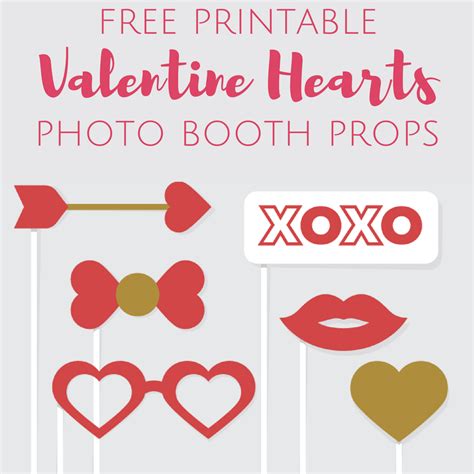 Printable Valentines Day Photo Booth Props Valentines Printables