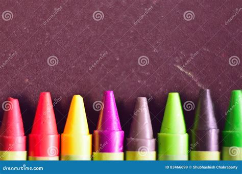 Macro Detail Of Colorful Wax Crayon Colors Stock Image Image Of