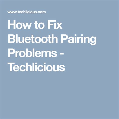 Turning bluetooth on and off again also resets the setting and helps fix any connectivity issues as your computer has to search for nearby devices all over again. How to Fix Bluetooth Pairing Problems | Bluetooth ...