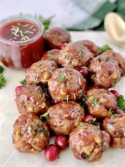 Turkey Cranberry Meatballs Charisse Yu