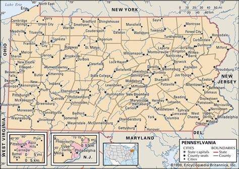 Map Of Cities In Pennsylvania World Map