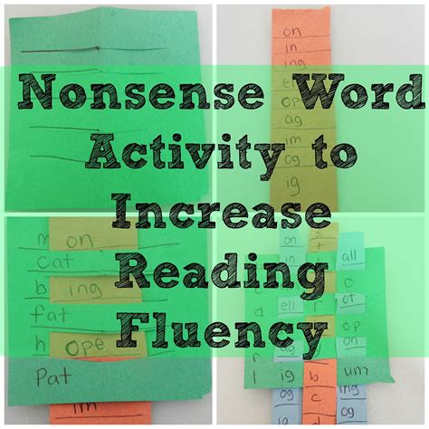 A handy list of nonsense words, plus the case for using them for training phonemic awareness. Nonsense Word Fluency Activities | Nonsense words fluency ...