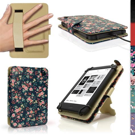 Pu Leather Skin Folio Case For Kobo Glo Hd 2015 Touch 2 And Aura Stand