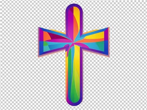 Premium Psd Colorful Christian Cross