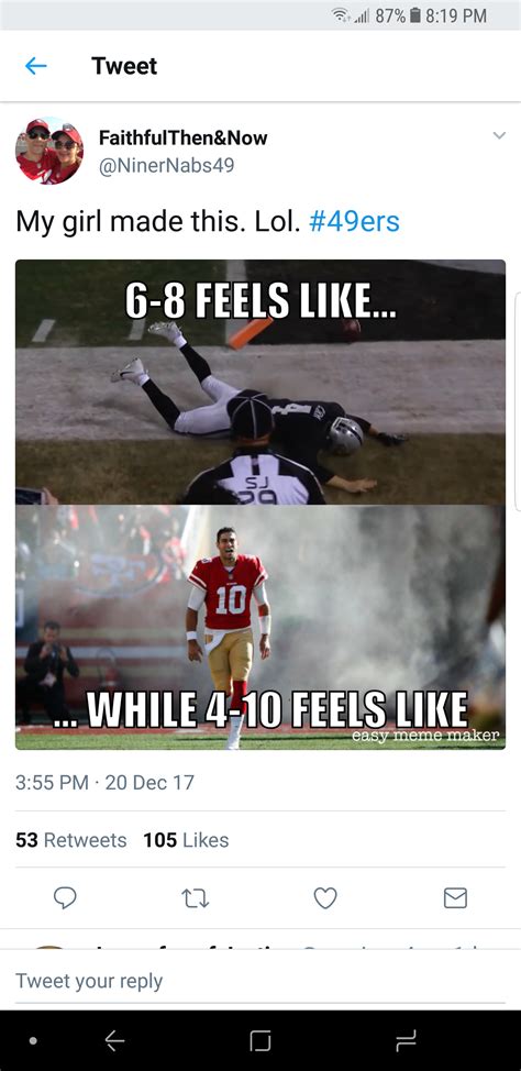 49ers fans be like jimmy g was hurt. Raiders and 49ers meme : 49ers