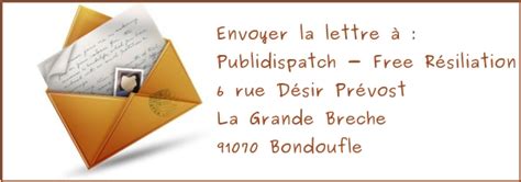 Grâce à l'envoi d'une lettre de résiliation en recommandé avec accusé de réception, à compter de la date de réception l'opérateur dispose d'un délai de 10 jours à compter de la réception du courrier. Résiliation FREE Internet : Adresse, obligations, Frais, Matériel