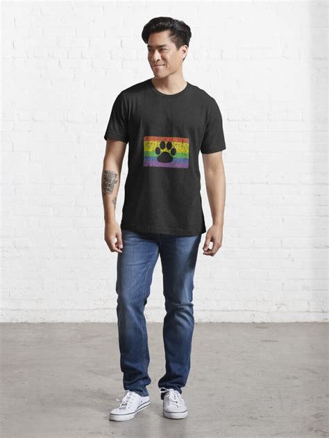 Gay Furry Pride Flag Furries Rainbow Lgbt Fandom Paw T Shirt For Sale