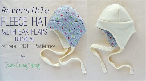 Reversible Fleece Hat With Ear Flaps Tutorial Free Printable Pdf